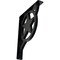 Ekena Millwork Austin Wrought Iron Bracket, (Triple center brace), Powder Coated Black 2"W x 12"D x 15"H BKTM02X12X15TAU - alternate 1